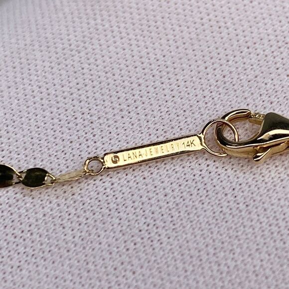 Lana Girl 14K Yellow Gold & Diamond Tiny Butterfly Bracelet - Picture 6 of 9